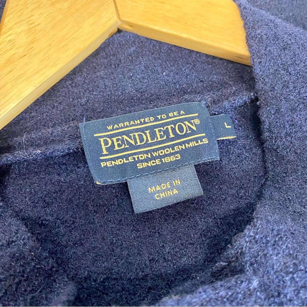 Pendleton Wool Zip-Up Jacket Sweater - image 8